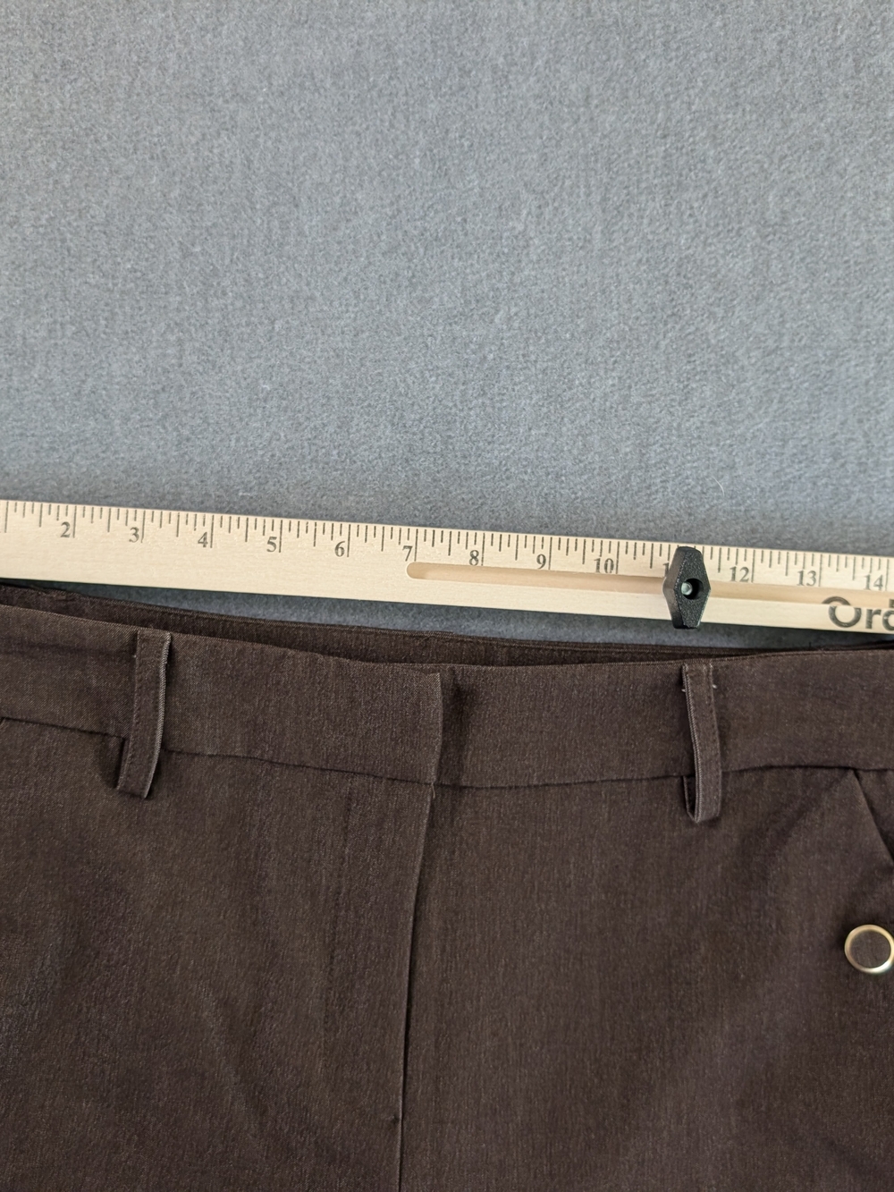 NWT Zac & Rachel Womens Size 6 Chocolate Brown Ankle Dress Pants Stretch Trouser - Picture 5 of 10